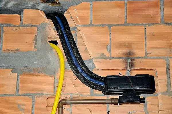 Infraestrutura técnica para ar-condicionado em prédio